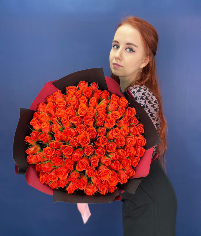 101 оранжевая роза (Кения)