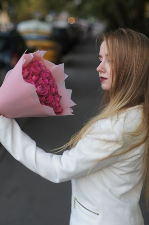 25 розовых роз (Кения)