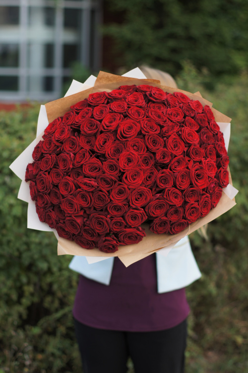 101 красная роза
