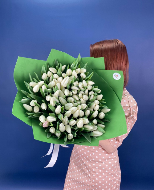 101 белый тюльпан