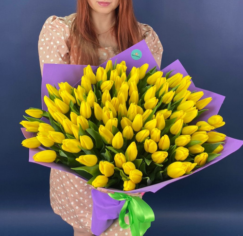 101 желтый тюльпан