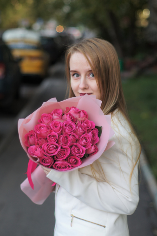 31 розовая роза (Кения)