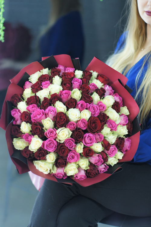 101 роза Микс (Кения)