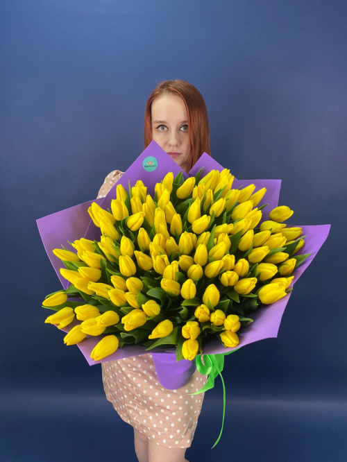 101 желтый тюльпан