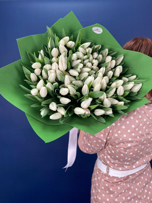 101 белый тюльпан