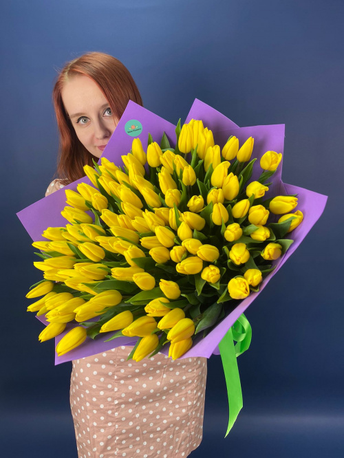 101 желтый тюльпан