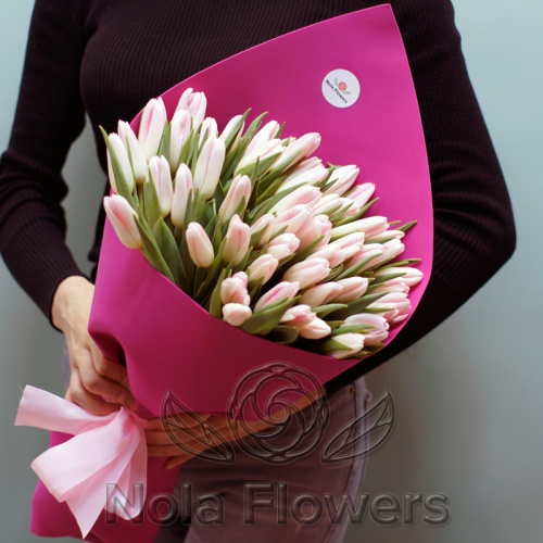 51 розовый тюльпан