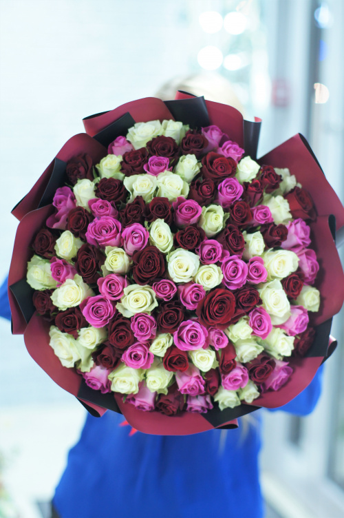 101 роза Микс (Кения)