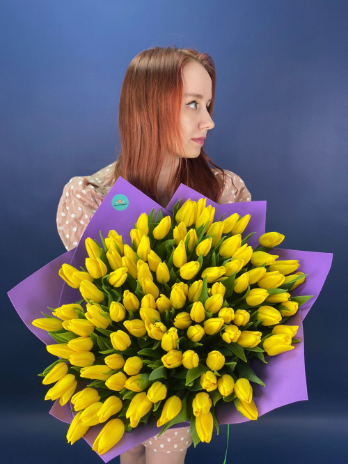 101 желтый тюльпан