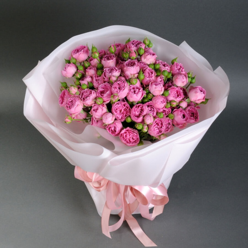 Букет из 15 кустовых роз Мисти Баблс