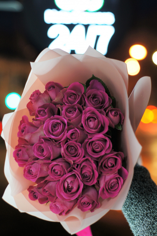 25 розовых роз (Кения)
