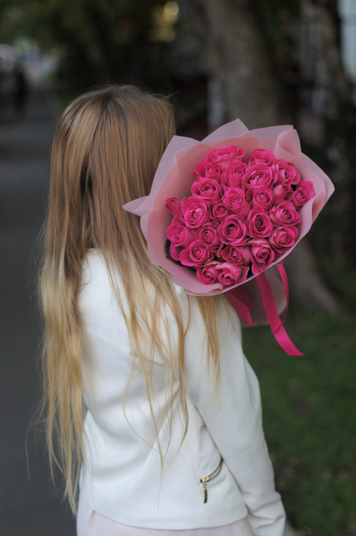 25 розовых роз (Кения)