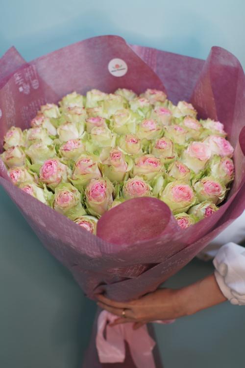 51 розово-белых роз (Эквадор)