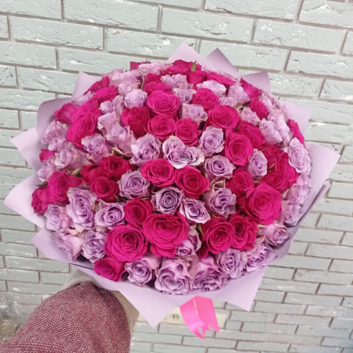101 малиновая и лиловая роза (Кения)
