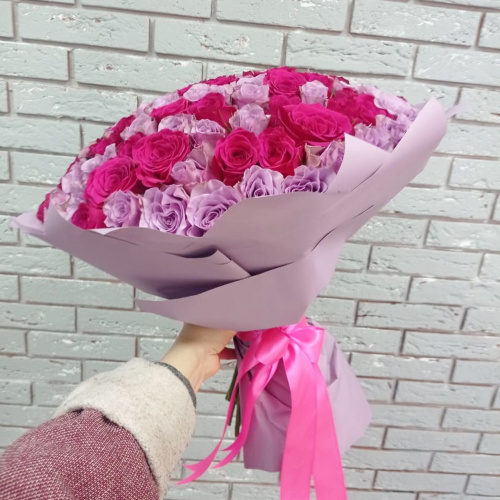 101 малиновая и лиловая роза (Кения)