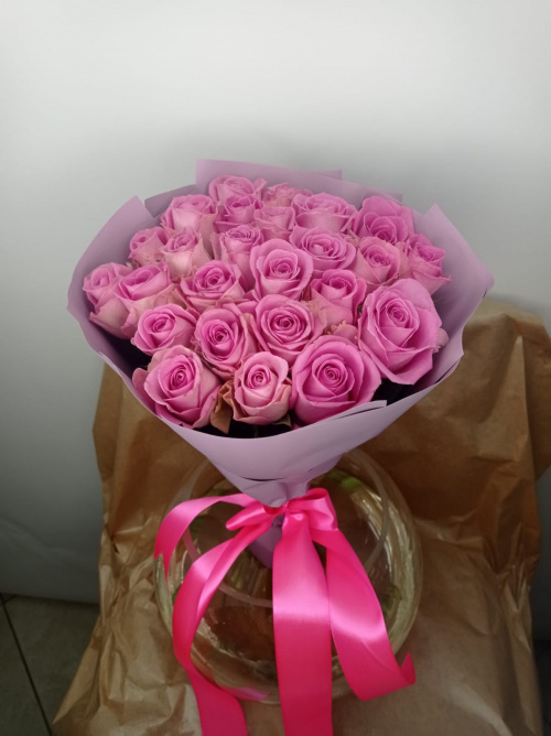 25 розовых роз (Кения)