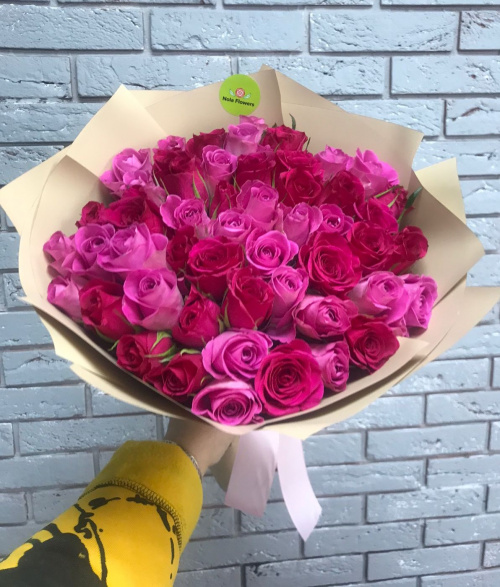 51 малиновая и розовая роза (Кения)