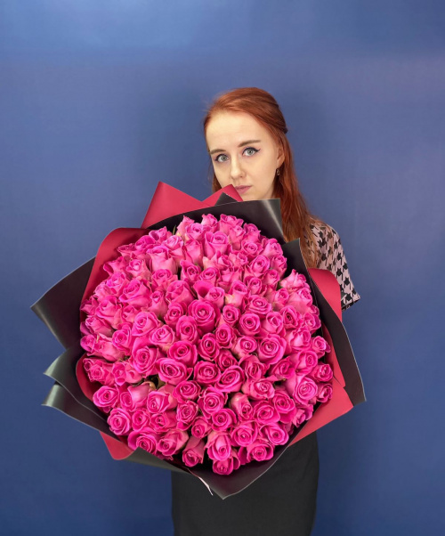 101 розовая роза (Кения)