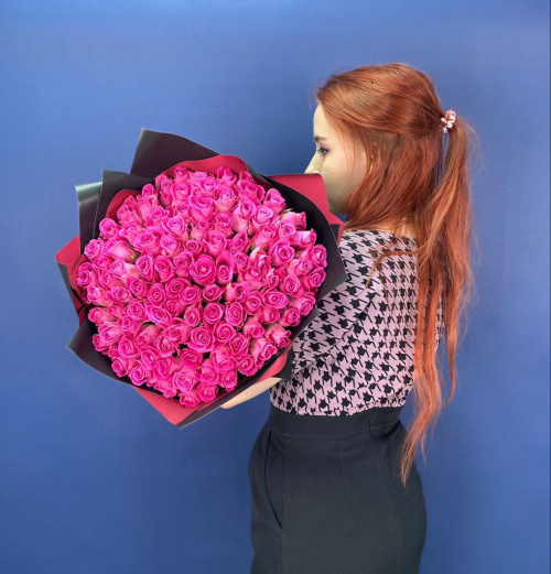 101 розовая роза (Кения)