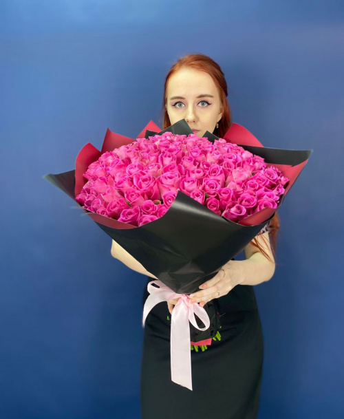 101 розовая роза (Кения)