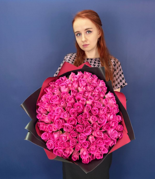 101 розовая роза (Кения)