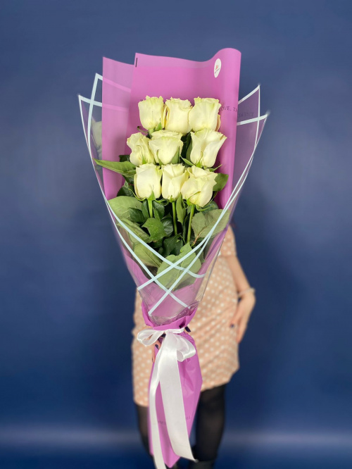 9 белых роз (Эквадор)