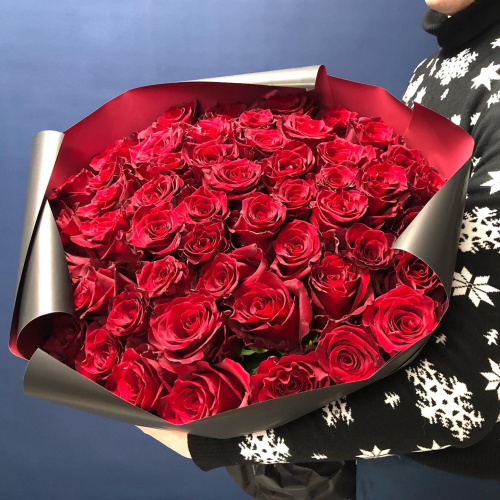 51 красная роза (Эквадор)