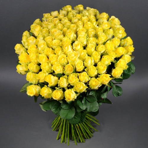 101 желтая роза