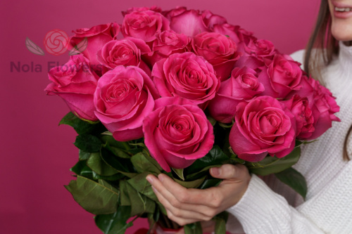 25 малиновых роз (Эквадор)