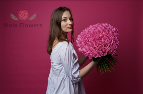 101 розовая роза (Кения)