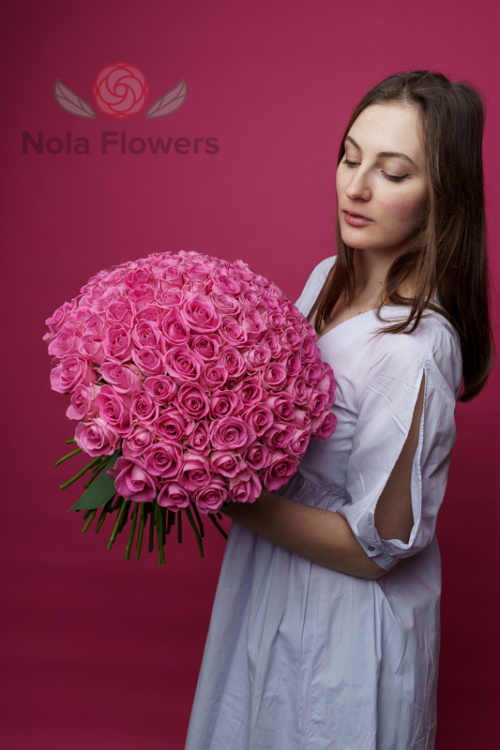 101 розовая роза (Кения)