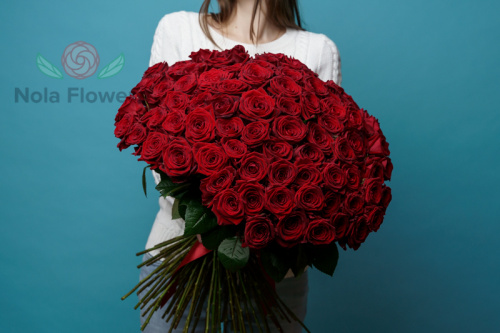 101 красная роза