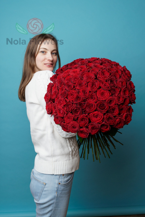 101 красная роза