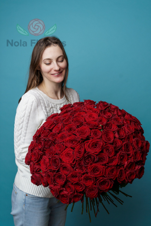 101 красная роза