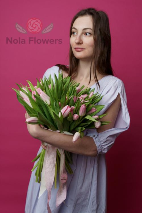 51 розовый тюльпан